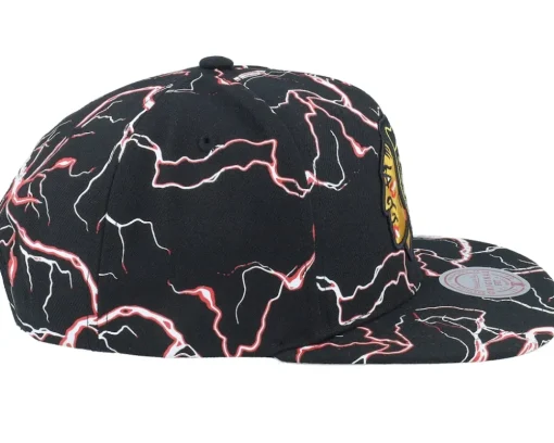 Chicago Blackhawks Storm Season Black Snapback - Mitchell & Ness