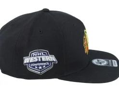 Chicago Blackhawks Sure Shot Black Snapback - 47 Brand