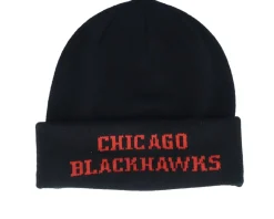 Chicago Blackhawks Tailgate Knit Black Baclava Cuff - Mitchell & Ness