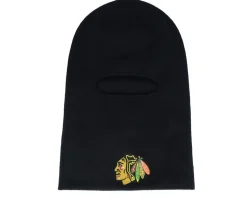 Chicago Blackhawks Tailgate Knit Black Baclava Cuff - Mitchell & Ness