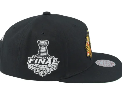 Chicago Blackhawks Top Spot Black Snapback - Mitchell & Ness