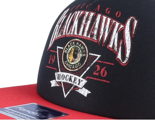 Chicago Blackhawks True Classic Foam Black/Athletic Red/White Trucker - Fanatics