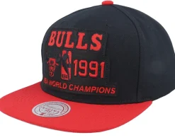 Chicago Bulls 91 Champ Flipside Cap Hwc Black/Red Snapback - Mitchell & Ness