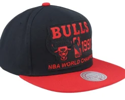 Chicago Bulls 91 Champ Flipside Cap Hwc Black/Red Snapback - Mitchell & Ness