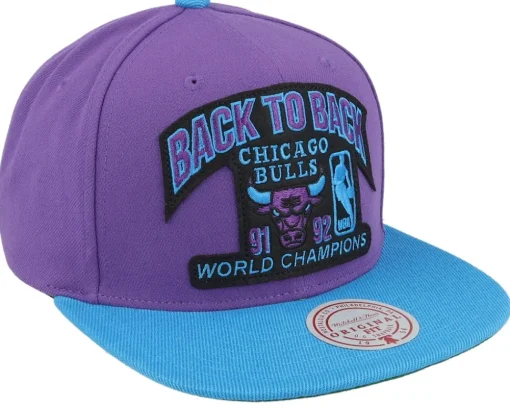 Chicago Bulls 91-92 Champ Flipside Purple Snapback - Mitchell & Ness