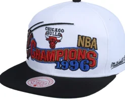 Chicago Bulls 96 Champions Wave 2T Hwc White/Black Snapback - Mitchell & Ness