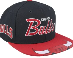 Chicago Bulls Big Mouth Black/Red Snapback - Mitchell & Ness
