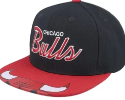 Chicago Bulls Big Mouth Black/Red Snapback - Mitchell & Ness