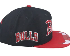 Chicago Bulls Big Mouth Black/Red Snapback - Mitchell & Ness
