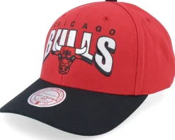 Chicago Bulls Boom Text Pro Red/Black Adjustable - Mitchell & Ness