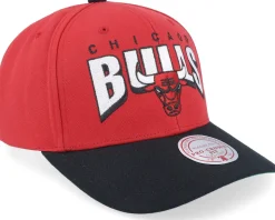 Chicago Bulls Boom Text Pro Red/Black Adjustable - Mitchell & Ness