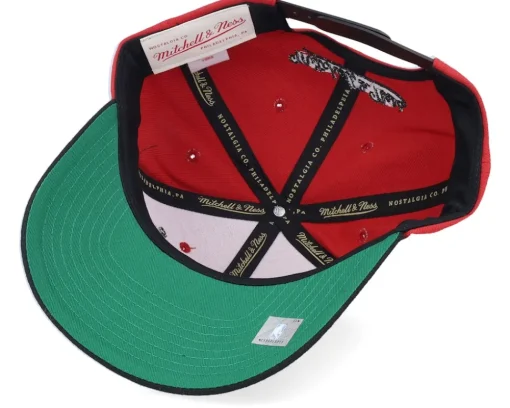 Chicago Bulls Boom Text Pro Red/Black Adjustable - Mitchell & Ness