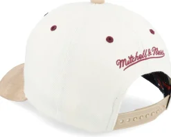 Chicago Bulls Cardinal Classic Red Cream Adjustable - Mitchell & Ness