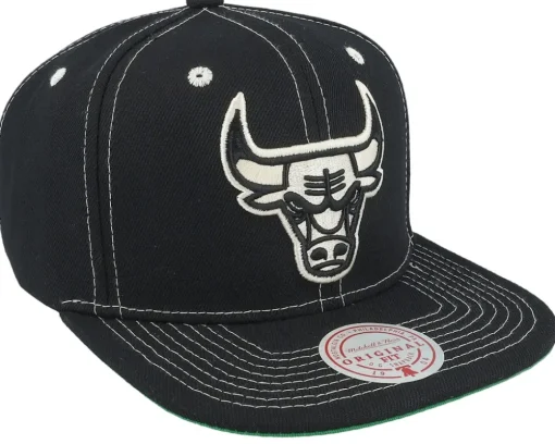 Chicago Bulls Contrast Natural Black Snapback - Mitchell & Ness