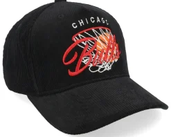 Chicago Bulls Corduroy Net Black A-frame Adjustable - Mitchell & Ness