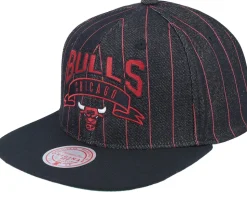 Chicago Bulls Dem Stripes Black Snapback - Mitchell & Ness