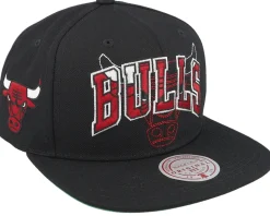 Chicago Bulls Double Up Black Snapback - Mitchell & Ness