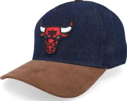 Chicago Bulls D-stressed Pro Dark Navy/Brown Corduroy A-frame Adjustable - Mitchell & Ness
