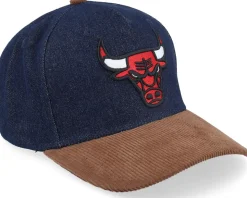 Chicago Bulls D-stressed Pro Dark Navy/Brown Corduroy A-frame Adjustable - Mitchell & Ness