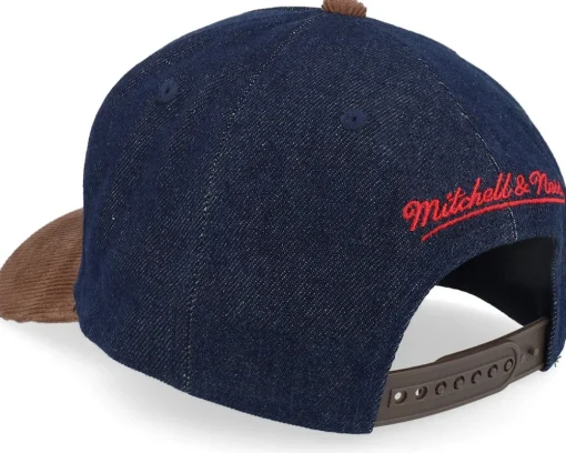 Chicago Bulls D-stressed Pro Dark Navy/Brown Corduroy A-frame Adjustable - Mitchell & Ness