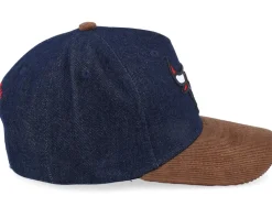 Chicago Bulls D-stressed Pro Dark Navy/Brown Corduroy A-frame Adjustable - Mitchell & Ness