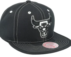 Chicago Bulls Glow Up Black Snapback - Mitchell & Ness