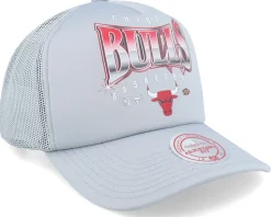 Chicago Bulls Glow Up Grey Trucker - Mitchell & Ness
