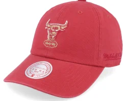 Chicago Bulls Golden Hour Glaze Red Dad Cap - Mitchell & Ness
