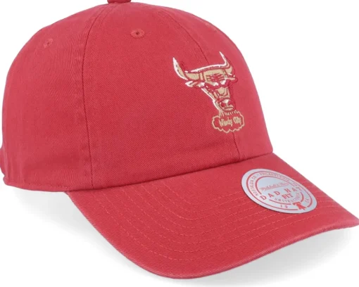 Chicago Bulls Golden Hour Glaze Red Dad Cap - Mitchell & Ness