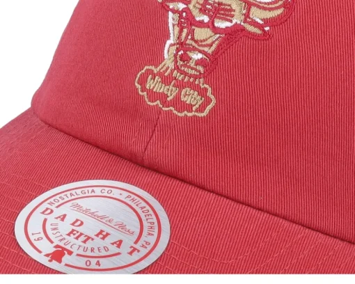 Chicago Bulls Golden Hour Glaze Red Dad Cap - Mitchell & Ness
