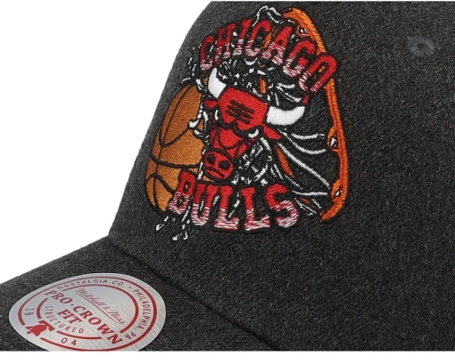 Chicago Bulls Graphic Heather Pro Hwc Dark Grey Adjustable - Mitchell & Ness