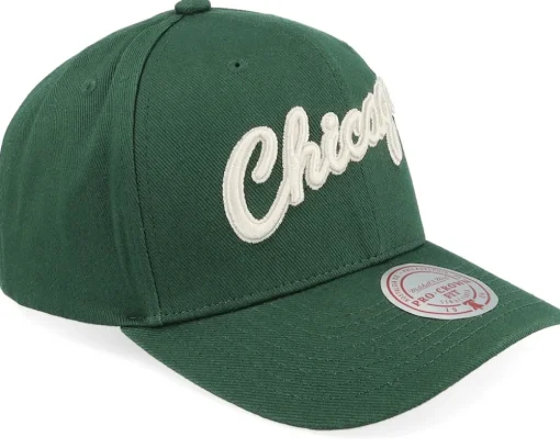 Chicago Bulls Green/Cream Pro Crown Green Adjustable - Mitchell & Ness