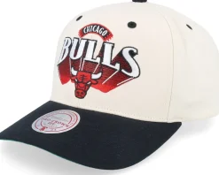 Chicago Bulls Horizon Pro Off White/Black Adjustable - Mitchell & Ness