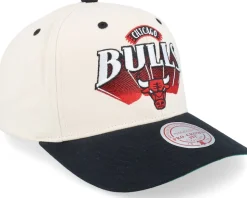 Chicago Bulls Horizon Pro Off White/Black Adjustable - Mitchell & Ness