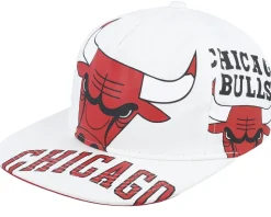 Chicago Bulls In Your Face Deadstock White Snapback - Mitchell & Ness