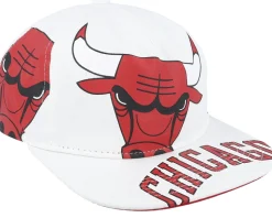 Chicago Bulls In Your Face Deadstock White Snapback - Mitchell & Ness