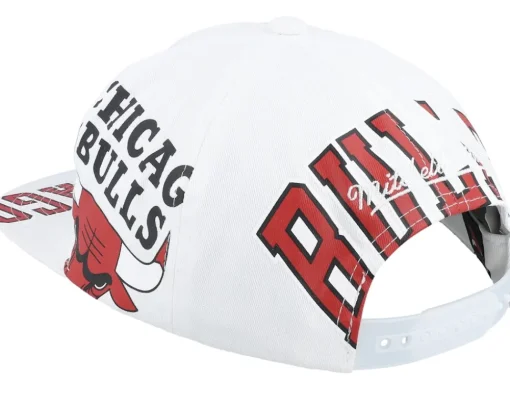 Chicago Bulls In Your Face Deadstock White Snapback - Mitchell & Ness