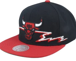 Chicago Bulls Life Line Black/Red Snapback - Mitchell & Ness