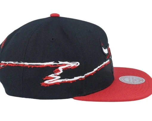 Chicago Bulls Life Line Black/Red Snapback - Mitchell & Ness
