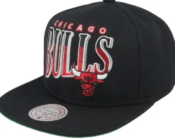 Chicago Bulls Line Work Black Snapback - Mitchell & Ness