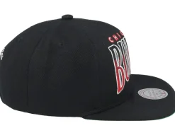 Chicago Bulls Line Work Black Snapback - Mitchell & Ness