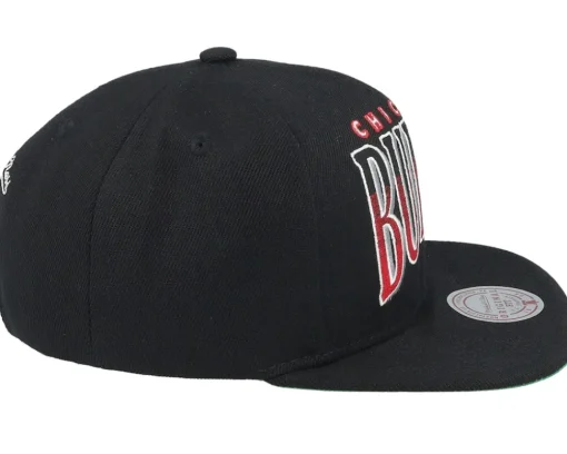 Chicago Bulls Line Work Black Snapback - Mitchell & Ness
