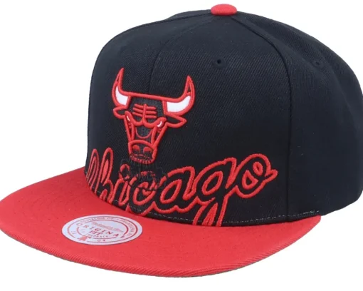 Chicago Bulls Low Big Face Black/red Snapback - Mitchell & Ness