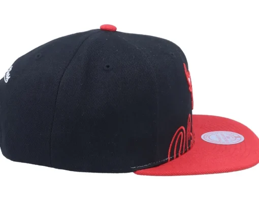Chicago Bulls Low Big Face Black/red Snapback - Mitchell & Ness