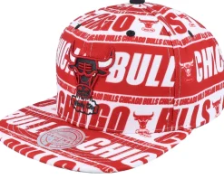 Chicago Bulls Meat Paper Maroon Snapback - Mitchell & Ness