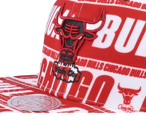 Chicago Bulls Meat Paper Maroon Snapback - Mitchell & Ness