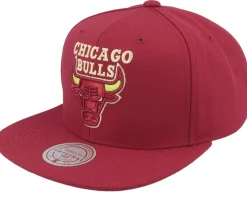 Chicago Bulls Merlot Shine Maroon Snapback - Mitchell & Ness