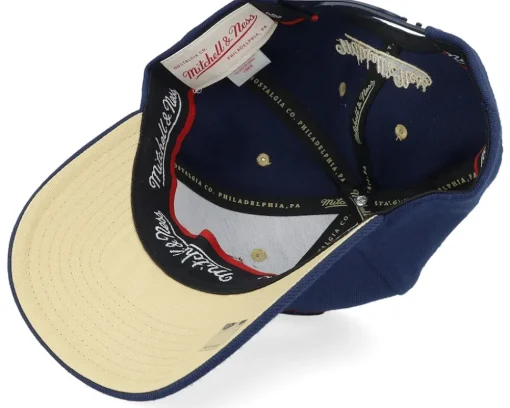 Chicago Bulls Navy/Wine/Cream Logo Navy Adjustable - Mitchell & Ness