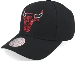 Chicago Bulls Neon Logo Pro Black Adjustable - Mitchell & Ness