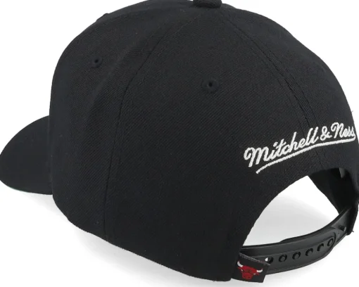 Chicago Bulls Neon Logo Pro Black Adjustable - Mitchell & Ness